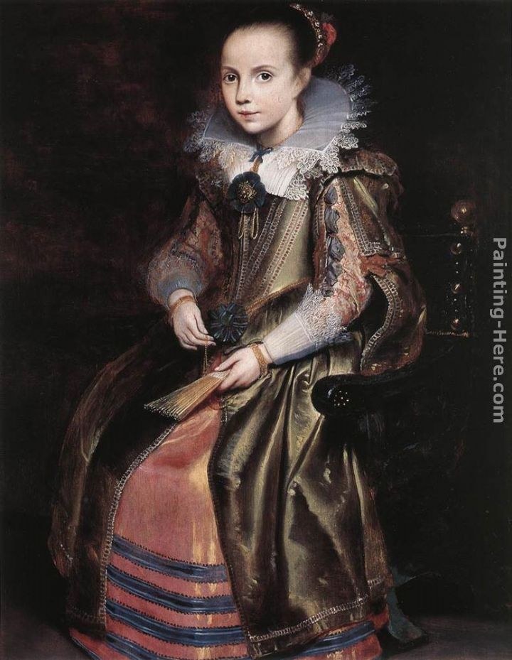 Cornelis De Vos Elisabeth (or Cornelia) Vekemans as a Young Girl